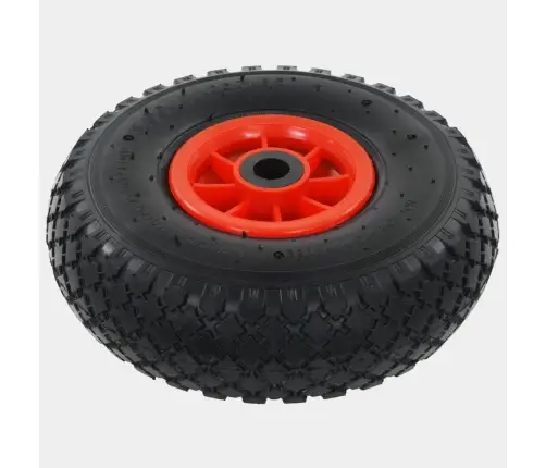 Rankinio Krovinių Vežimėlio Ratai, 2Vnt., Guma, 3.00-4 (245X82)