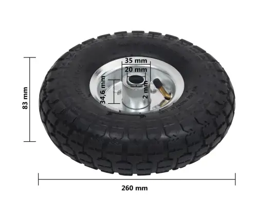 Pakikäru Rattad, 2 Tk, Kumm 4,10/3,50–4 (260 X 83)