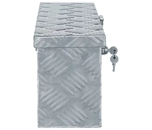 Kaste, 48,5X14X20 Cm, Alumīnijs, Sudraba Krāsā Vidaxl