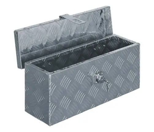 Kaste, 48,5X14X20 Cm, Alumīnijs, Sudraba Krāsā Vidaxl