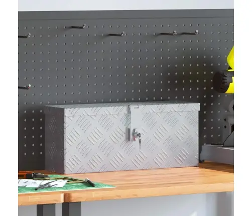 Kaste, 48,5X14X20 Cm, Alumīnijs, Sudraba Krāsā Vidaxl