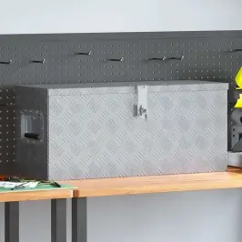 Aliuminio Dėžė, 76,5X26,5X33cm Sidabrinė