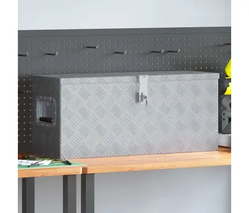 Kaste, 76,5X26,5X33 Cm, Alumīnijs, Sudraba Krāsā Vidaxl