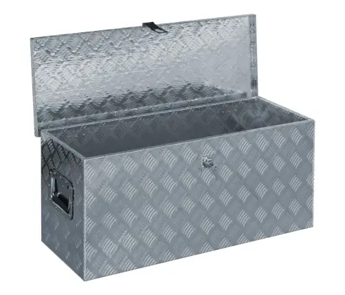 Kaste, 90,5X35X40 Cm, Alumīnijs, Sudraba Krāsā Vidaxl