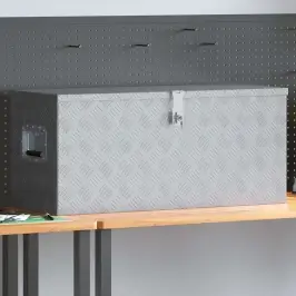 Aliuminio Dėžė, 90,5X35X40cm Sidabrinė