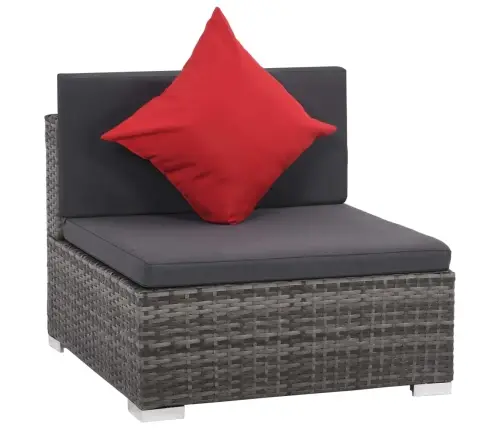 Sodo Poilsio Baldų Komplektas Su Pag., 8D., Pilk. Sp., Polir.