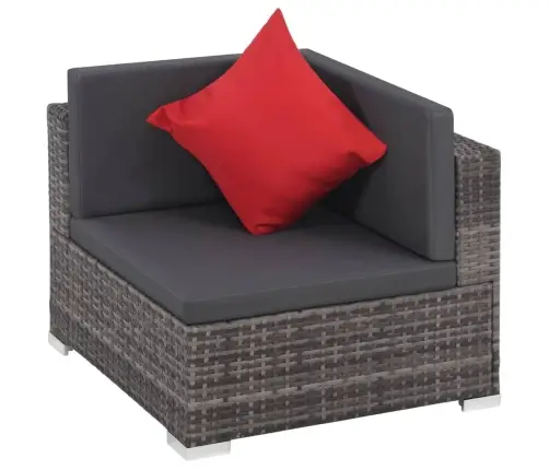 Sodo Poilsio Baldų Komplektas Su Pag., 8D., Pilk. Sp., Polir.