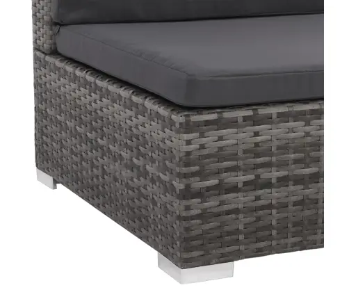 Sodo Poilsio Baldų Komplektas Su Pag., 8D., Pilk. Sp., Polir.