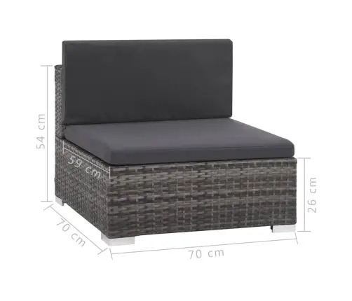 Sodo Poilsio Baldų Komplektas Su Pag., 8D., Pilk. Sp., Polir.