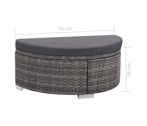 Sodo Poilsio Baldų Komplektas Su Pag., 8D., Pilk. Sp., Polir.