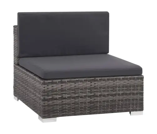 6-Daļīgs Dārza Atpūtas Mēbeļu Komplekts Ar Matračiem, Pelēks Pe Vidaxl