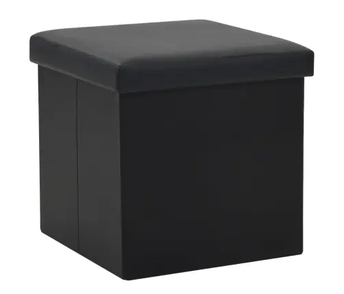 Kokkupandavad Tumbad 2 Tk, Must, Kunstnahk