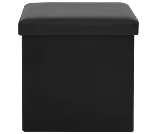 Kokkupandavad Tumbad 2 Tk, Must, Kunstnahk