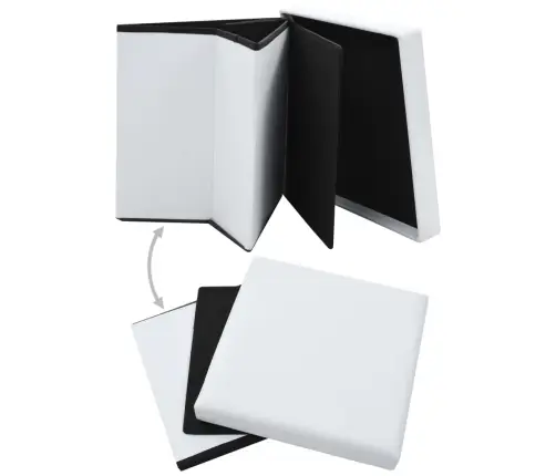 Kokkupandavad Tumbad 2 Tk, Valge, Kunstnahk