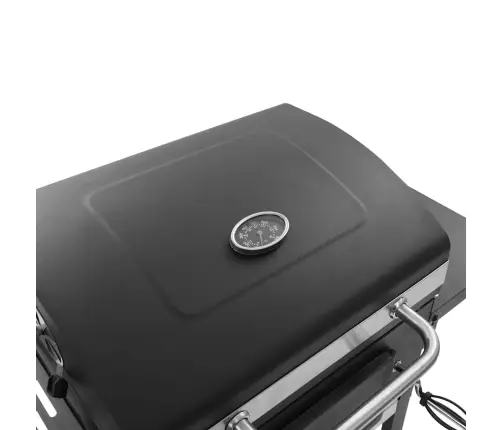 Kokogļu Barbekjū Grils, Ar Apakšējo Plauktu, Melns Vidaxl