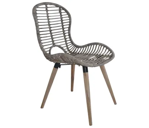 Virtuves Krēsli, 4 Gab., Brūni, Dabīga Rotangpalma Vidaxl