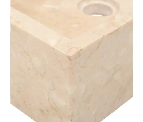 Izlietne, 45X30X12 Cm, Spīdīgs Krēmkrāsas Marmors Vidaxl
