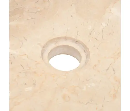 Izlietne, 45X30X12 Cm, Spīdīgs Krēmkrāsas Marmors Vidaxl