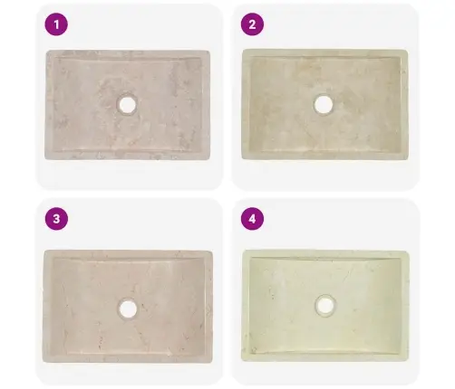 Izlietne, 45X30X12 Cm, Spīdīgs Krēmkrāsas Marmors Vidaxl