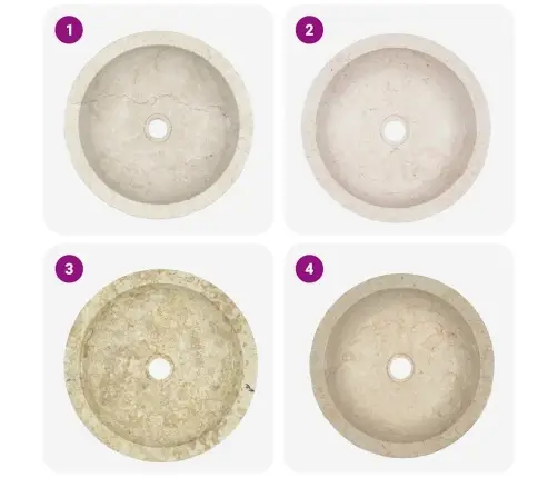 Valamu 40 X 12 cm Marmor, Kreemjas