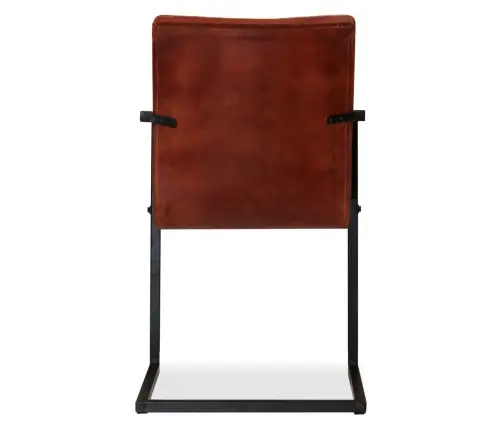 Virtuves Krēsli, 4 Gab., Brūna Dabīgā Āda Vidaxl Virtuves Krēsli, 4 Gab., Brūna Dabīgā Āda Vidaxl