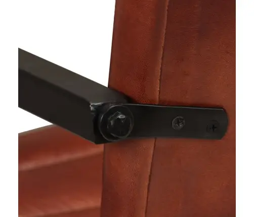 Virtuves Krēsli, 4 Gab., Brūna Dabīgā Āda Vidaxl Virtuves Krēsli, 4 Gab., Brūna Dabīgā Āda Vidaxl