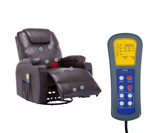 Masāžas Šūpuļkrēsls, Brūna Mākslīgā Āda Vidaxl