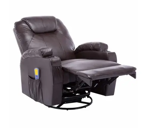 Masāžas Šūpuļkrēsls, Brūna Mākslīgā Āda Vidaxl