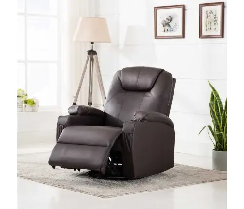 Masāžas Šūpuļkrēsls, Brūna Mākslīgā Āda Vidaxl