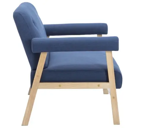 Dīvāns, Divvietīgs, Zils Audums Vidaxl Dīvāns, Divvietīgs, Zils Audums Vidaxl