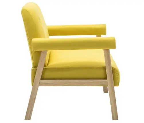 Divvietīgs Dīvāns, Dzeltens Audums Vidaxl