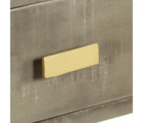 Konsoles Galdiņš, Mango Masīvkoks, Misiņš, Pelēks, 110X35X76 Cm Vidaxl