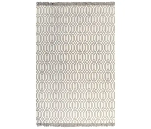 Kilim Paklājs Ar Rakstu, 120X180 Cm, Kokvilna, Pelēkbrūns Vidaxl