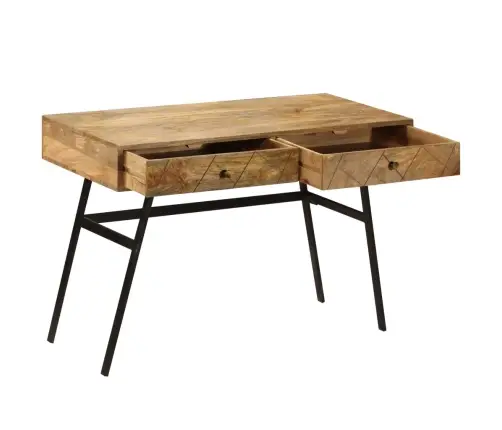 Rakstāmgalds Ar Atvilktnēm, Mango Masīvkoks, 110X50X76 Cm Vidaxl