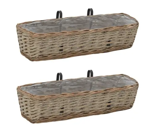 Balkona Puķu Kastes, 2 Gab., Pinums Ar Pe Oderi, 60 Cm Vidaxl