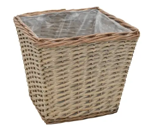 Augstās Puķu Kastes, 3 Gab., Klūgu Pinums Ar Pe Oderi Vidaxl