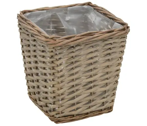 Augstās Puķu Kastes, 3 Gab., Klūgu Pinums Ar Pe Oderi Vidaxl