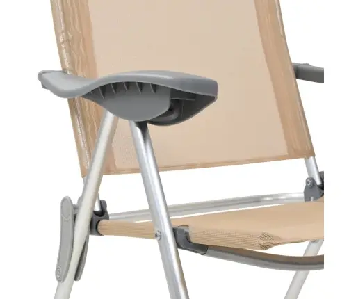 Kokkupandavad Matkatoolid 4 Tk, Kreemjas, Alumiinium