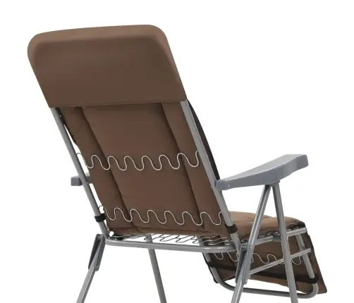 Sulankstomos Sodo Kėdės Su Pagalvėlėmis, 2 Vnt., Rudos Sulankstomos Sodo Kėdės Su Pagalvėlėmis, 2 Vnt., Rudos