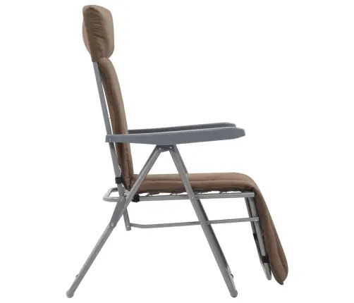 Sulankstomos Sodo Kėdės Su Pagalvėlėmis, 2 Vnt., Rudos Sulankstomos Sodo Kėdės Su Pagalvėlėmis, 2 Vnt., Rudos