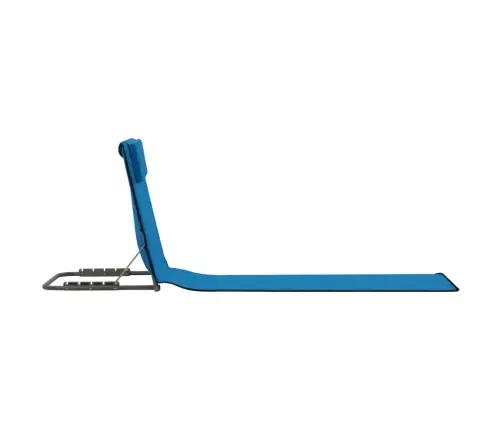 Salokāmi Pludmales Paklājiņi, 2 Gab., Tērauds Un Audums, Zili Vidaxl