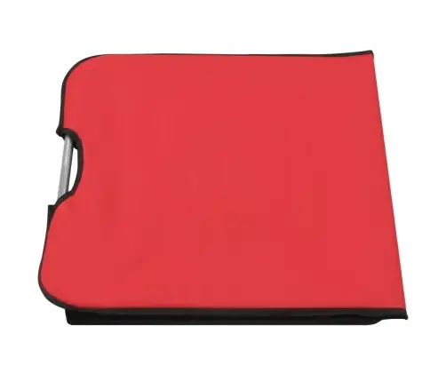 Salokāmi Pludmales Paklājiņi, 2 Gab., Tērauds, Audums, Sarkani Vidaxl