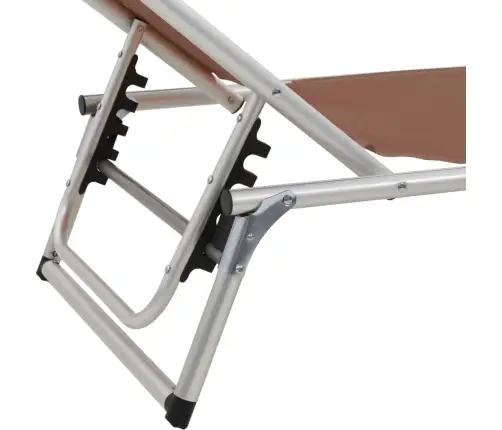 Kokkupandav Lamamistool Katusega, Alumiinium/Textilene, Pruun