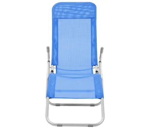 Kokkupandavad Lamamistoolid, 2 Tk, Textilene-Kangas, Sinine