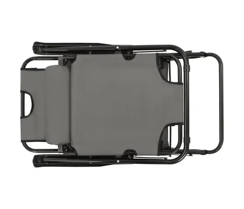 Sulankstomi Saulės Gultai, 2 Vnt., Su Pakoja, Plienas, Pilki Sulankstomi Saulės Gultai, 2 Vnt., Su Pakoja, Plienas, Pilki