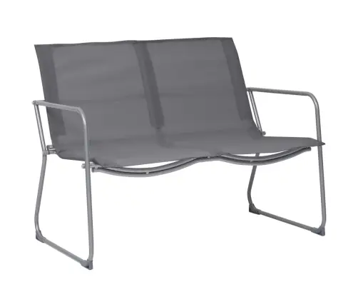 4-Daļīgs Dārza Mēbeļu Komplekts, Audums Un Tērauds, Pelēks Vidaxl