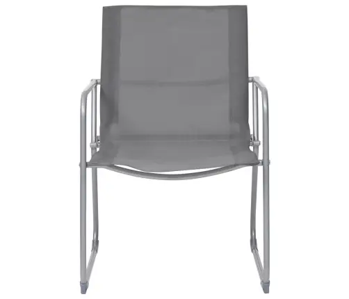 4-Daļīgs Dārza Mēbeļu Komplekts, Audums Un Tērauds, Pelēks Vidaxl