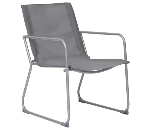 4-Daļīgs Dārza Mēbeļu Komplekts, Audums Un Tērauds, Pelēks Vidaxl