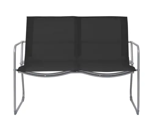 4-Osaline Aiamööbli Komplekt, Kangas Ja Teras, Must