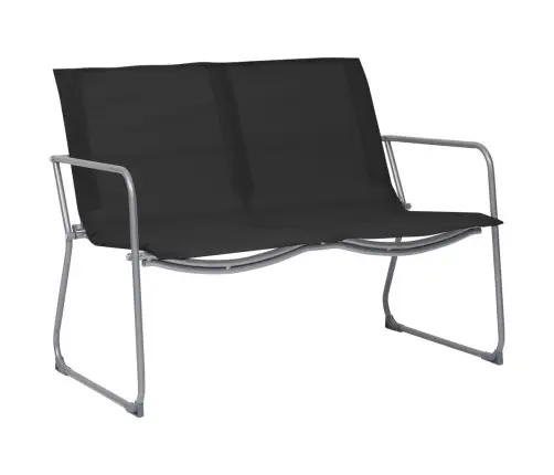 4-Osaline Aiamööbli Komplekt, Kangas Ja Teras, Must